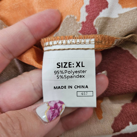 Women's Mixed Print Patterned Button Up Long Sleeve Collared Shirt.‎ Size XL - Picture 4 of 7